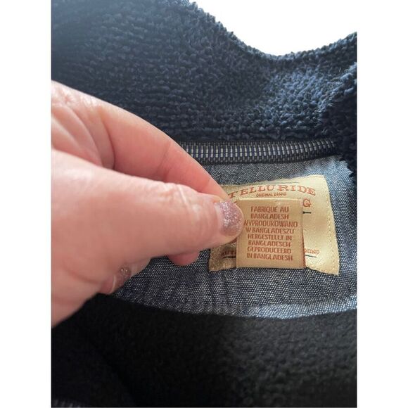 Tellu Ride Clothing Men's Blue Fleece Stand-Up Collar Quarter Zip Sweater XL - Picture 3 of 15